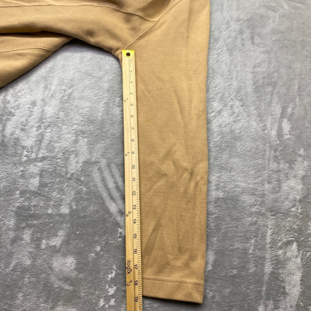 Disneyland Winnie the Pooh Embroidered Tan Fleece Quarter Zip Pullover Top Sz L - Picture 7 of 11